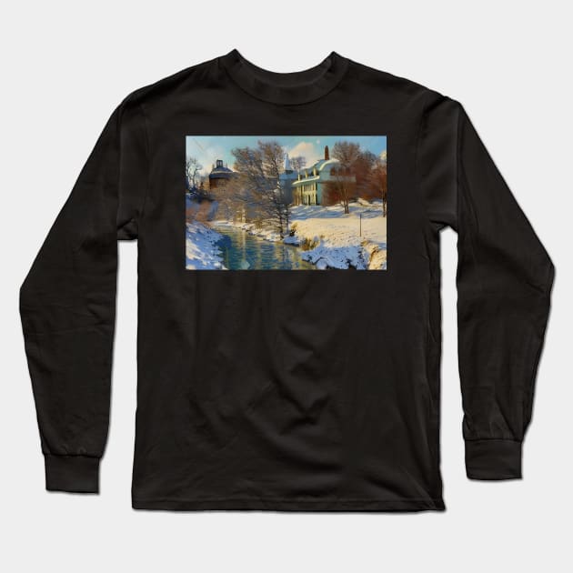 Winter landscape Long Sleeve T-Shirt by FineArtworld7